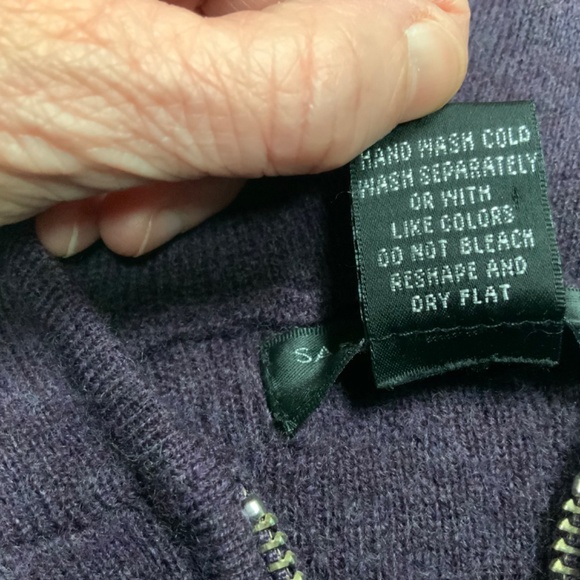 ☘️ W/S Sarah Spencer Merino 100% Italian Wool Full Zip Hoodie Cardigan - Picture 8 of 9